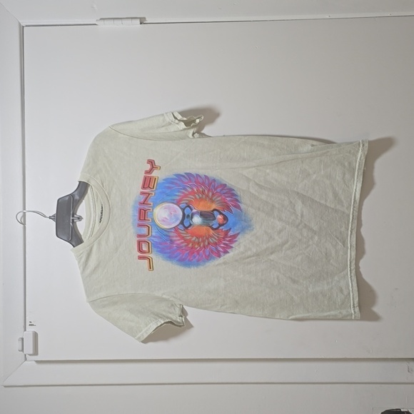 New Journey Band Crew Neck Tee T-Shirt Color Cream Size Small - Picture 2 of 3